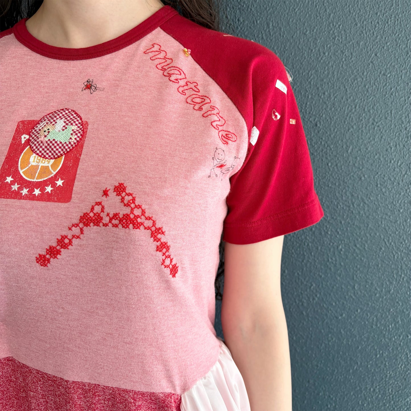 matane dress / Red,pink / Tシャツドレス