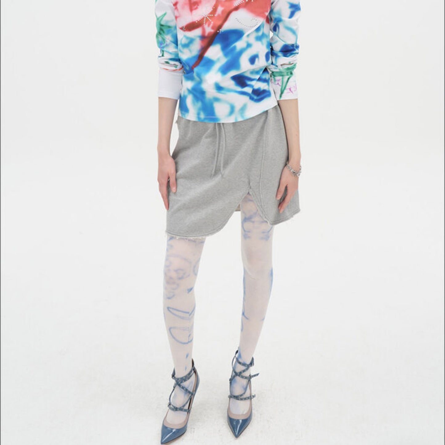 Drift Tights / Blue / グラフィックタイツ