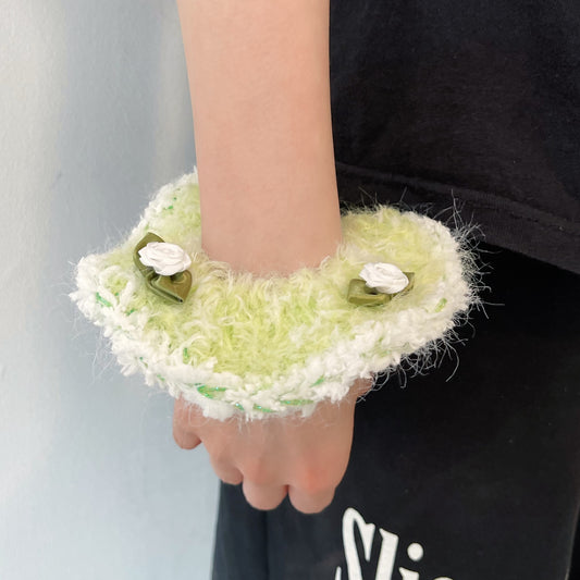 Knitted scrunchy / Green / ニットシュシュ