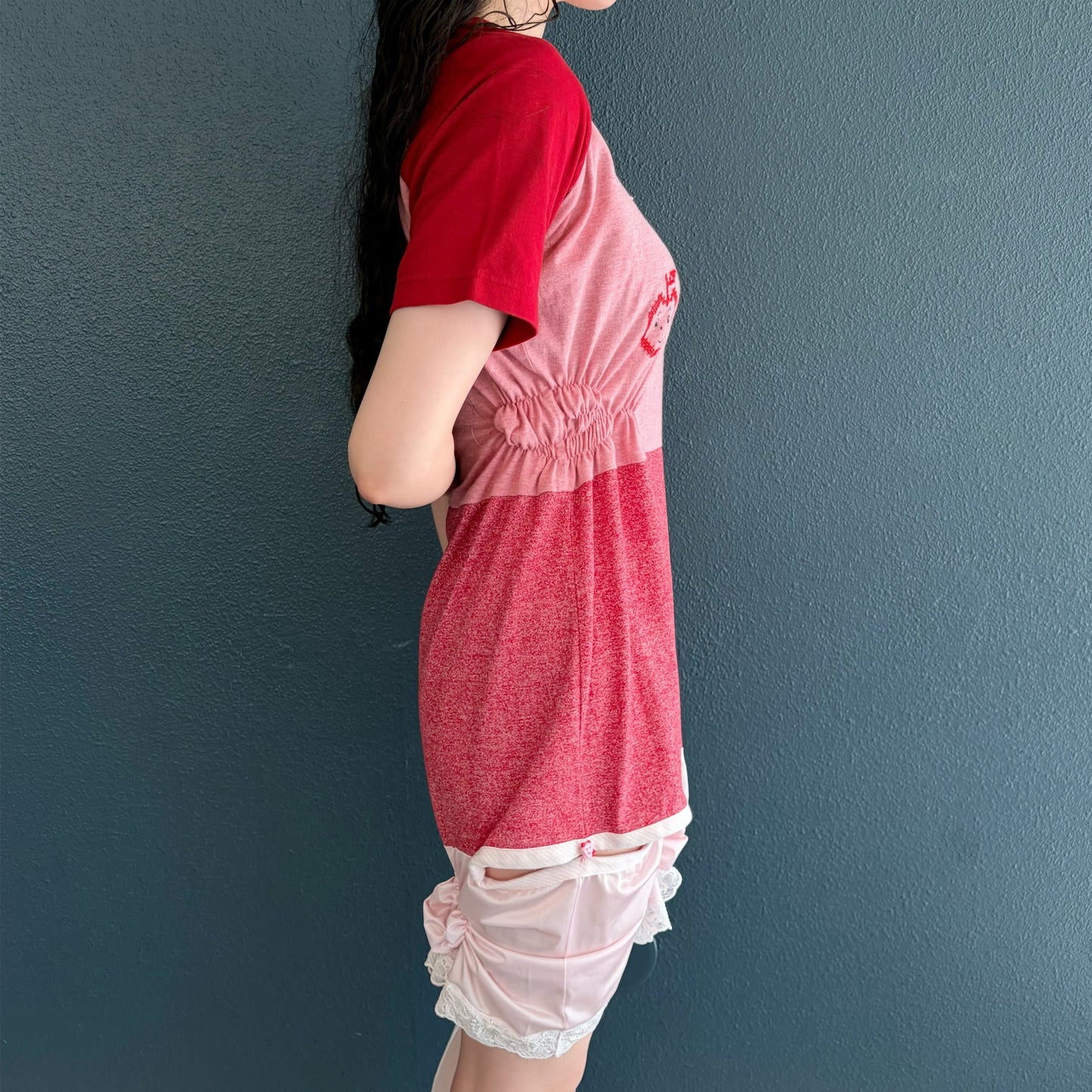matane dress / Red,pink / Tシャツドレス