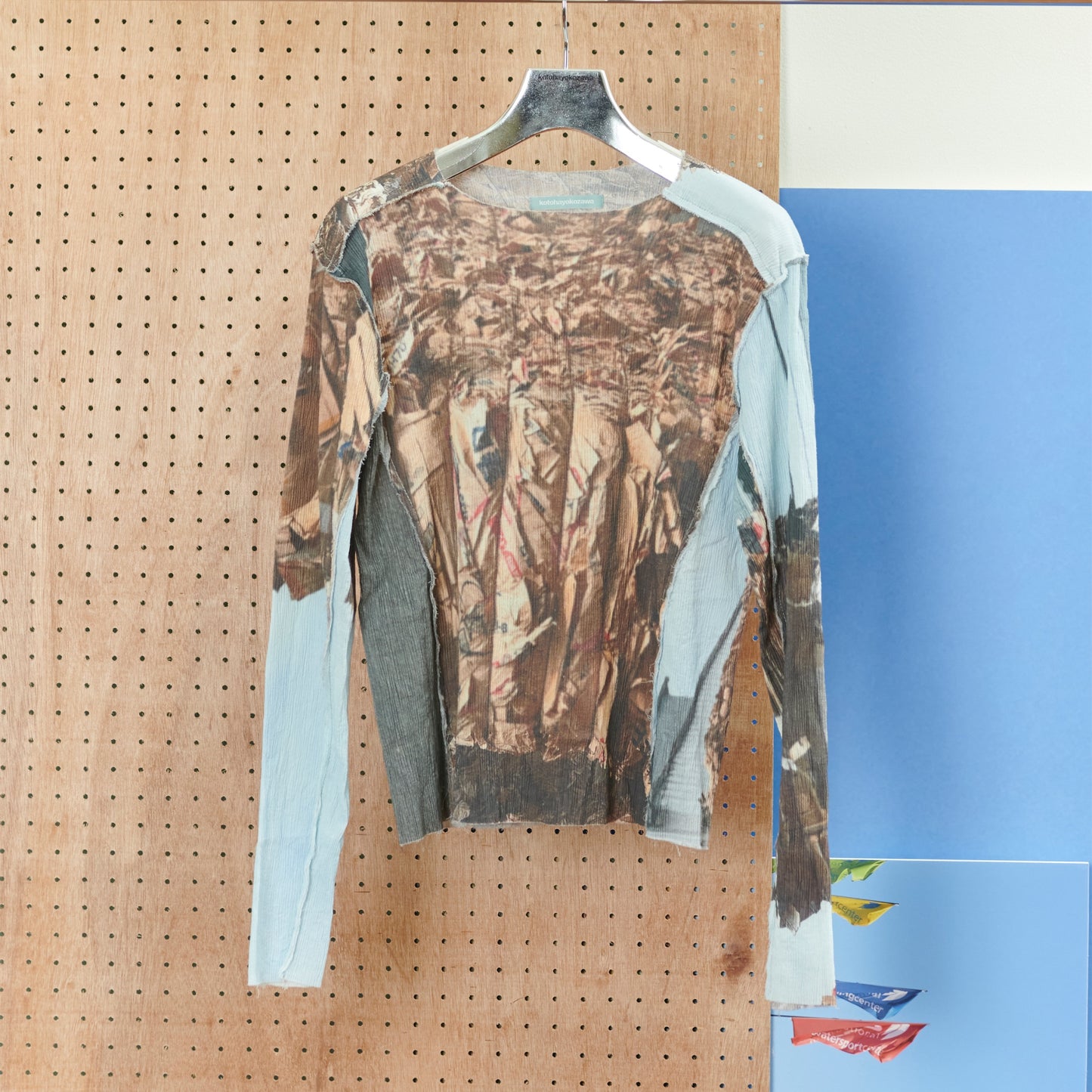 GRAPHIC YORYU LONG SLEEVE TEE / SKY WASTE / グラフィック楊柳トップ