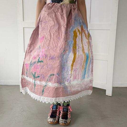 Drawing skirt / Pink / ドローイングスカート