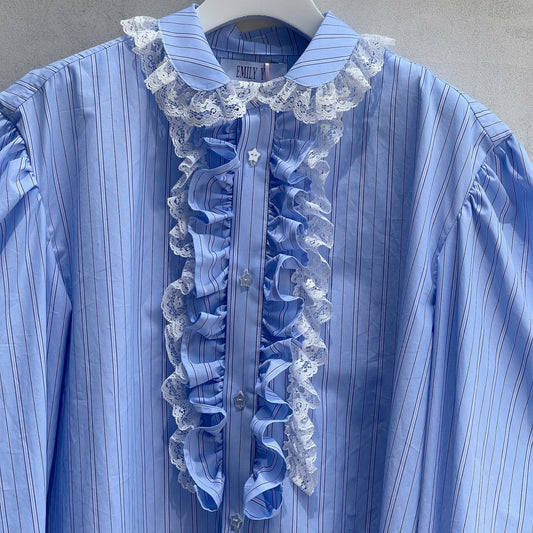 Frill nightshirt / Blue / フリルナイトシャツ