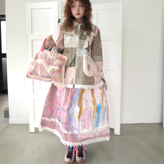 Drawing skirt / Pink / ドローイングスカート