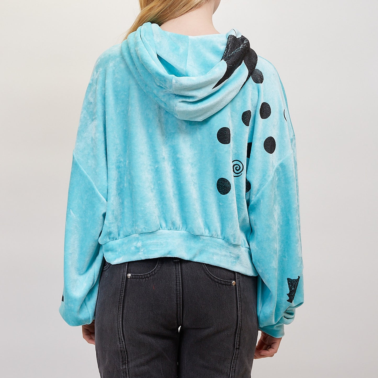 YUMMY VELOUR HOODIE / AQUA / ベロアフーディー