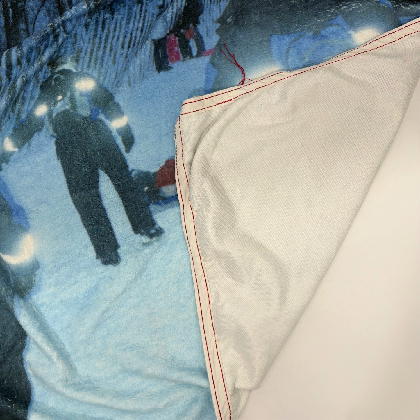 print boa blanket / snow / プリントボアブランケット