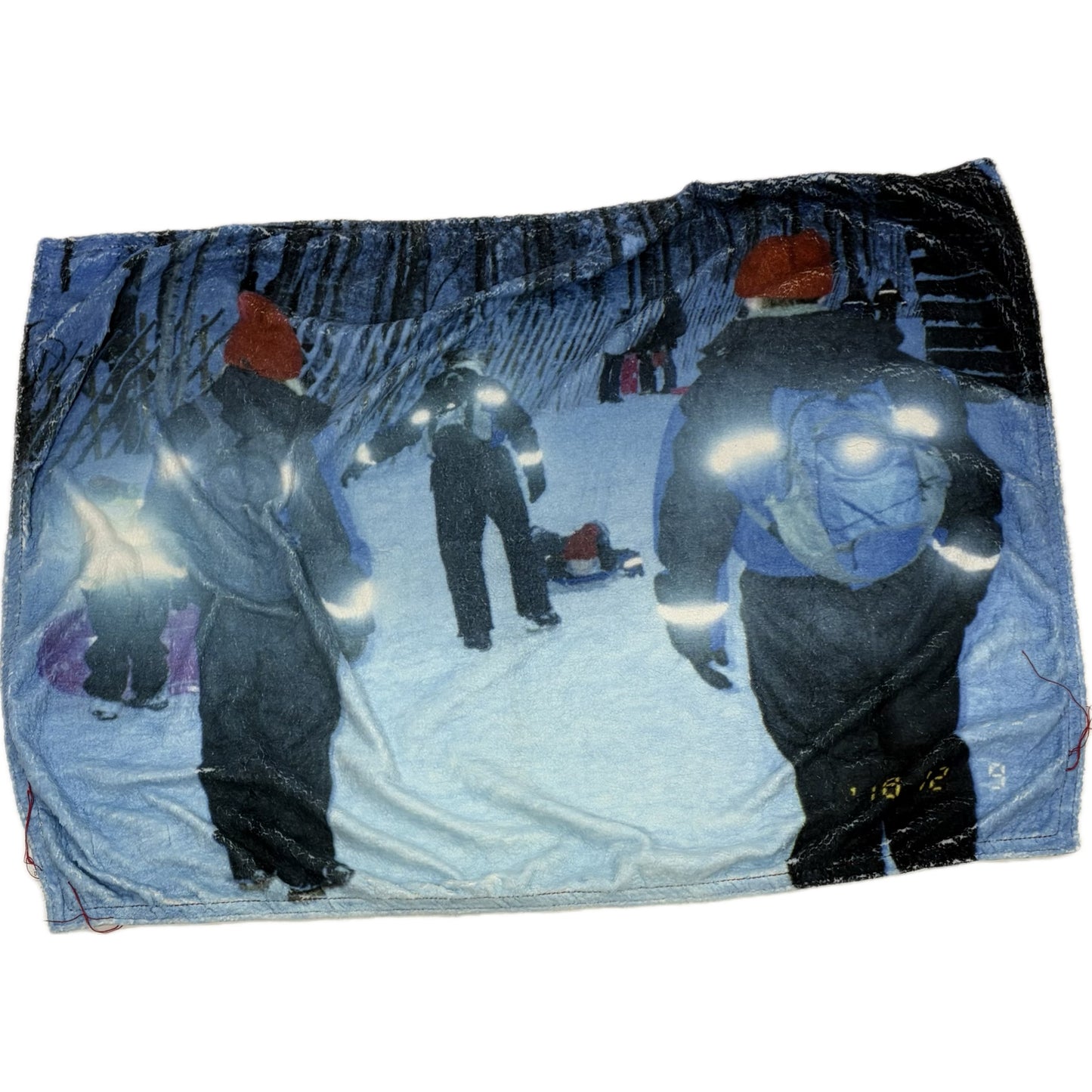 print boa blanket / snow / プリントボアブランケット