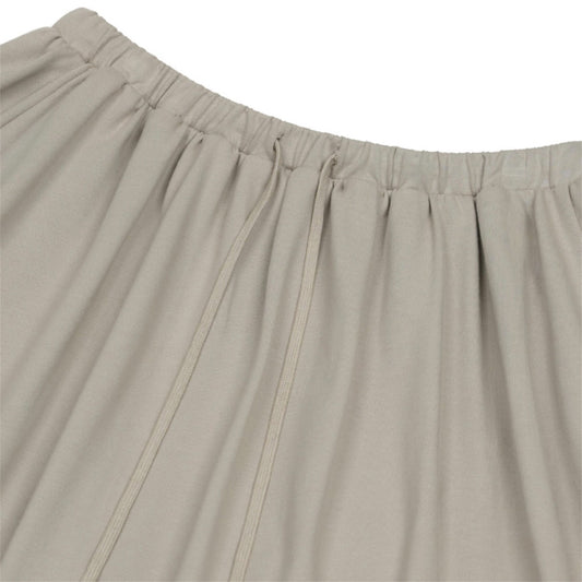 STRIPED LAYERED MIDI SKIRT / LIGHT GREY / レイヤードミディスカート
