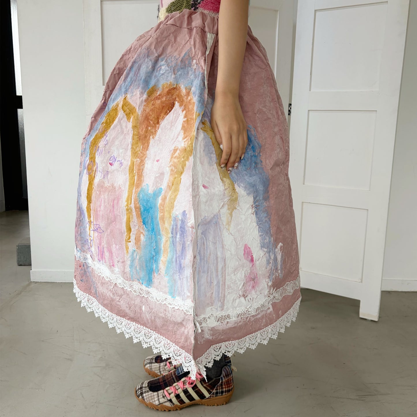 Drawing skirt / Pink / ドローイングスカート