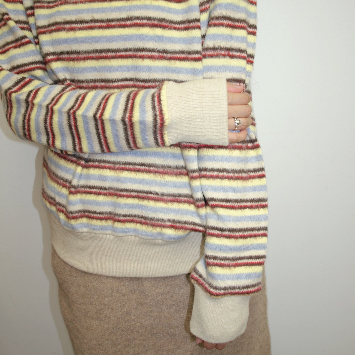 pillings stripes / yellow / ピリングスストライプセーター