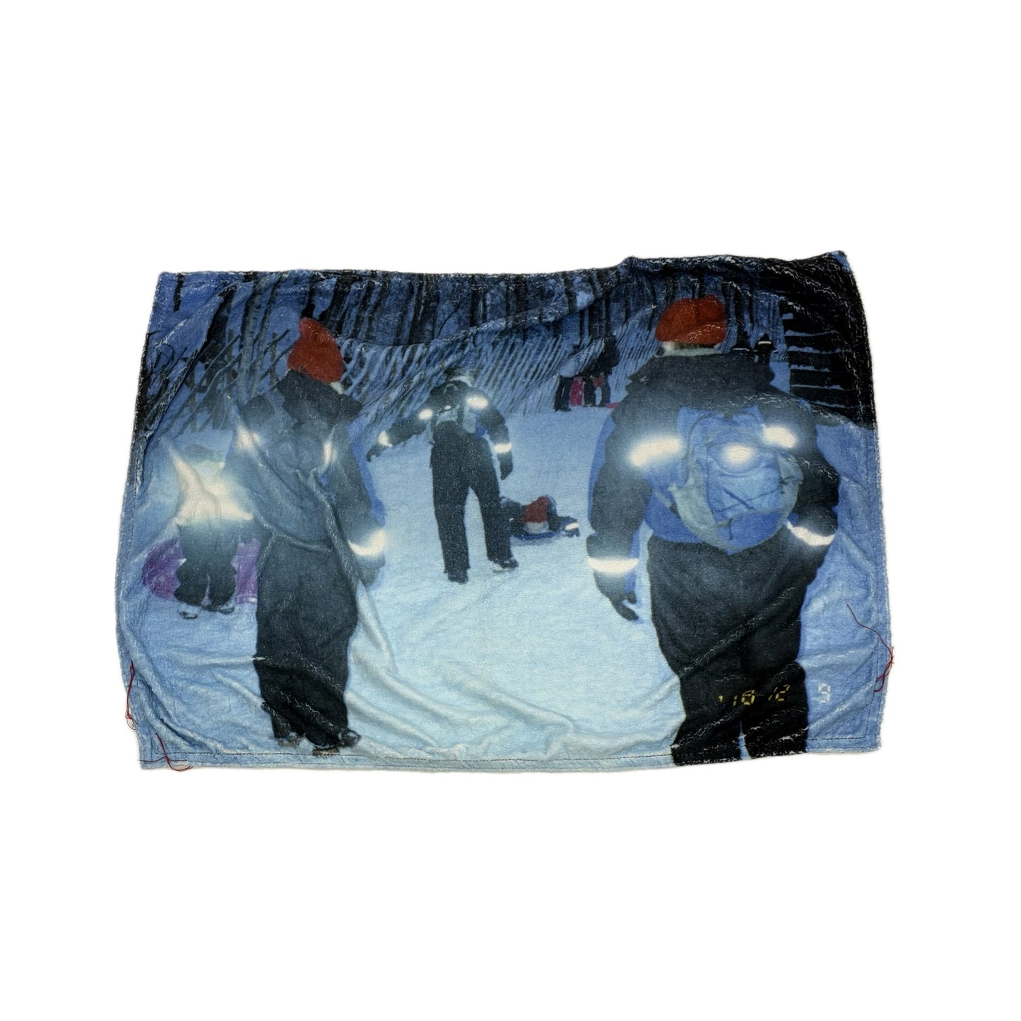 print boa blanket / snow / プリントボアブランケット