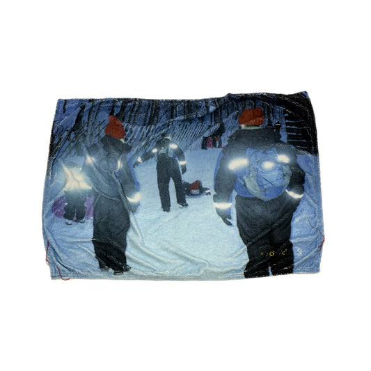print boa blanket / snow / プリントボアブランケット