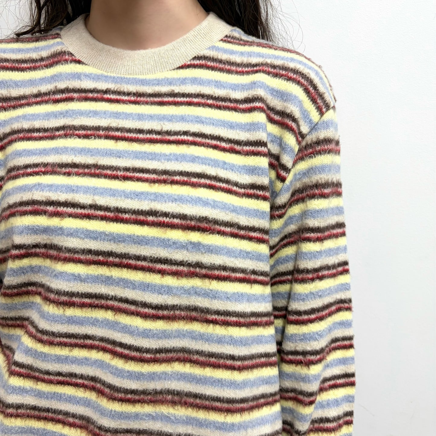 pillings stripes / yellow / ピリングスストライプセーター