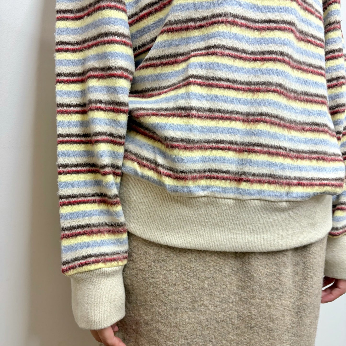 pillings stripes / yellow / ピリングスストライプセーター