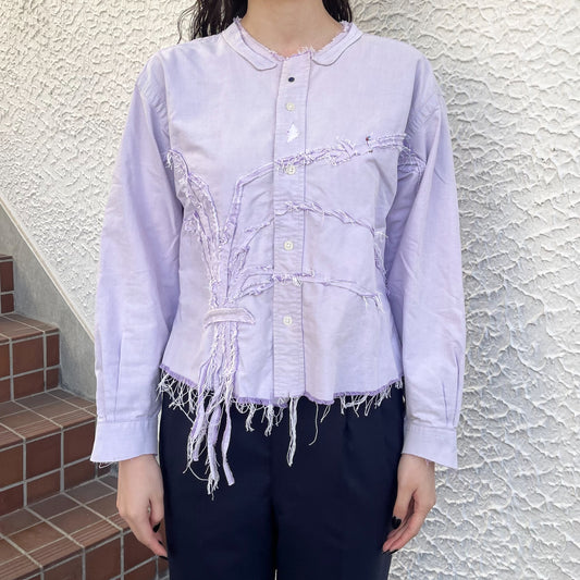 【TONII MONDO】-die flower shirt / Purple / ダイフラワーシャツ