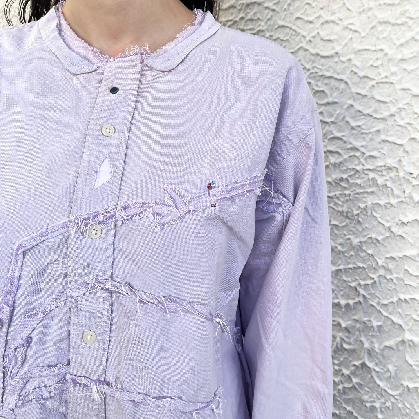 【TONII MONDO】-die flower shirt / Purple / ダイフラワーシャツ
