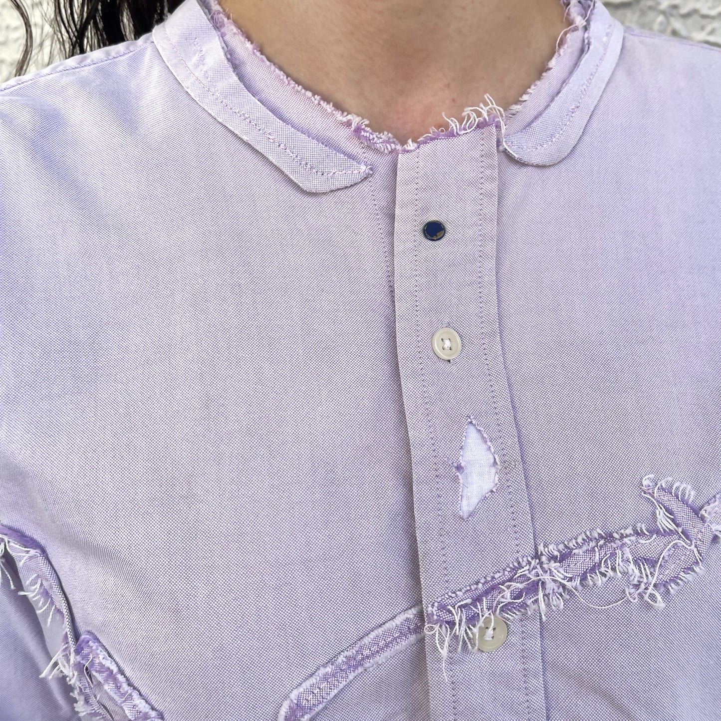 【TONII MONDO】-die flower shirt / Purple / ダイフラワーシャツ