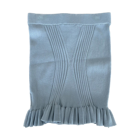 X Skirt / Aqua blue / リブニットスカート