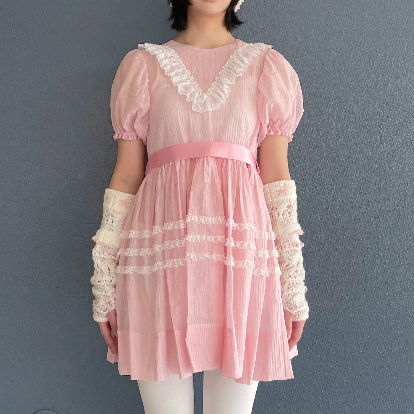 Organdy dress / Pink / オーガンジードレス