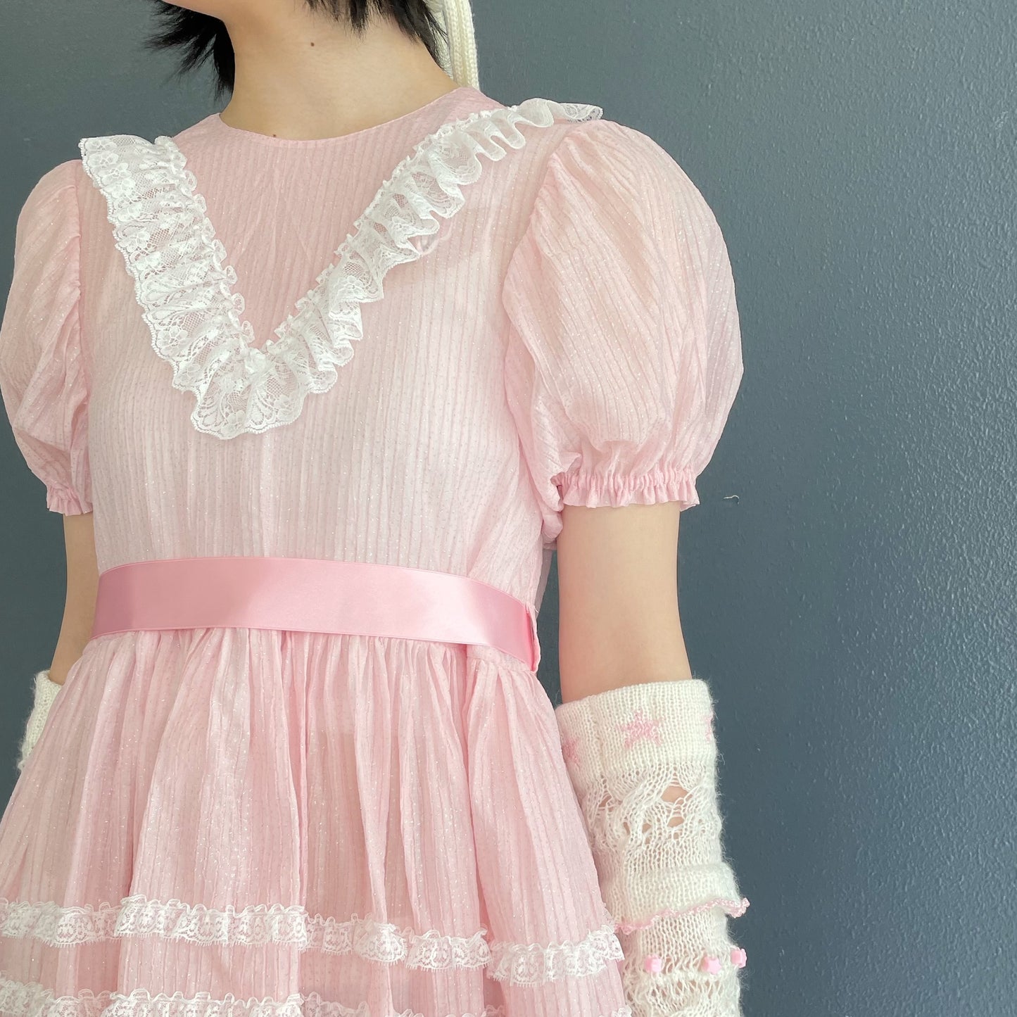 Organdy dress / Pink / オーガンジードレス