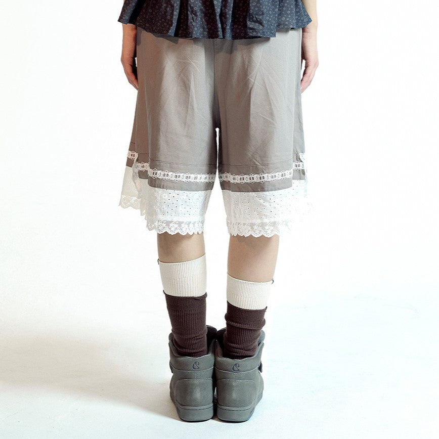 LACE SHORTS /  COCOA / レースショーツ