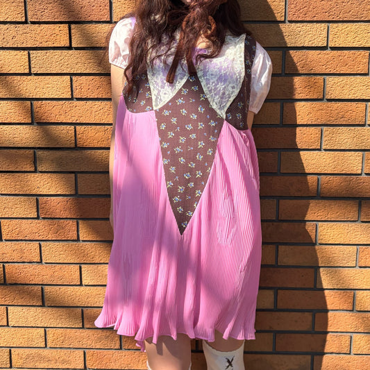 PICNIC DRESS / PINK / プリーツワンピース