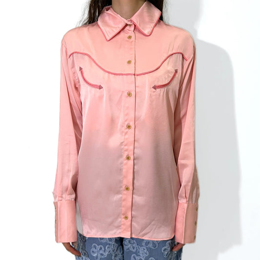 BACK OPEN WESTERN SHIRT / PINK / ウエスタンシャツ