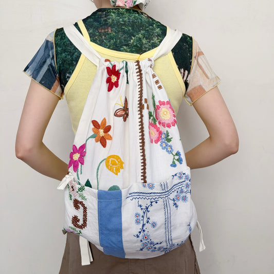 TABLECLOTH drawstring backpack / テーブルクロスバックパック