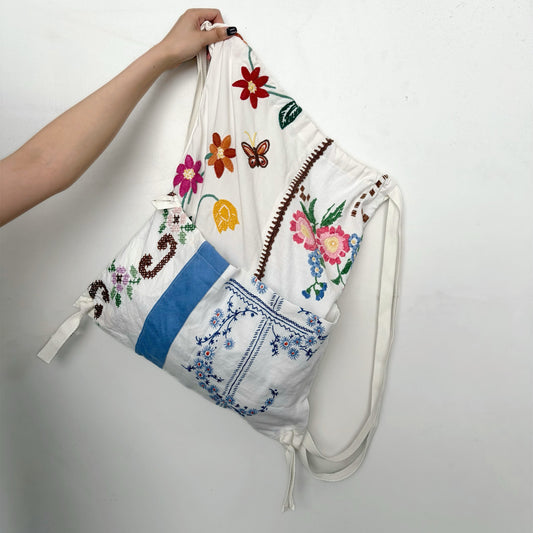 TABLECLOTH drawstring backpack / テーブルクロスバックパック