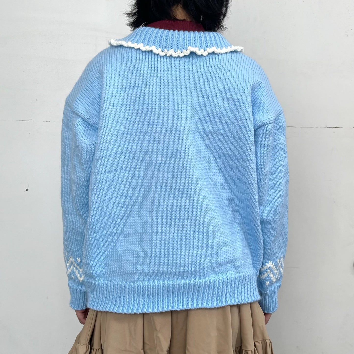 Puppies knitted jacket / Blue / パピーニットジャケット