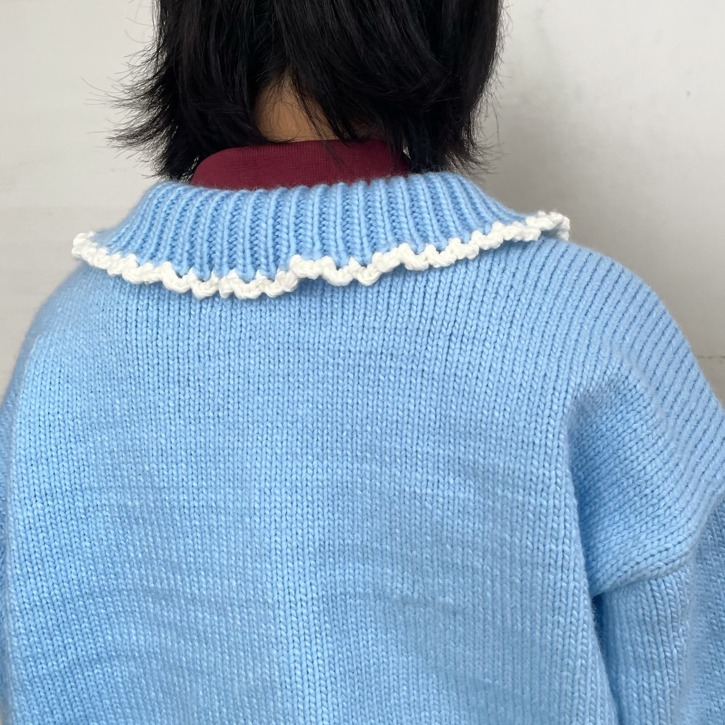 Puppies knitted jacket / Blue / パピーニットジャケット