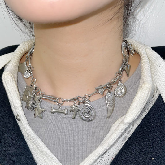 Chrome Charm Necklace / ステンレスネックレス