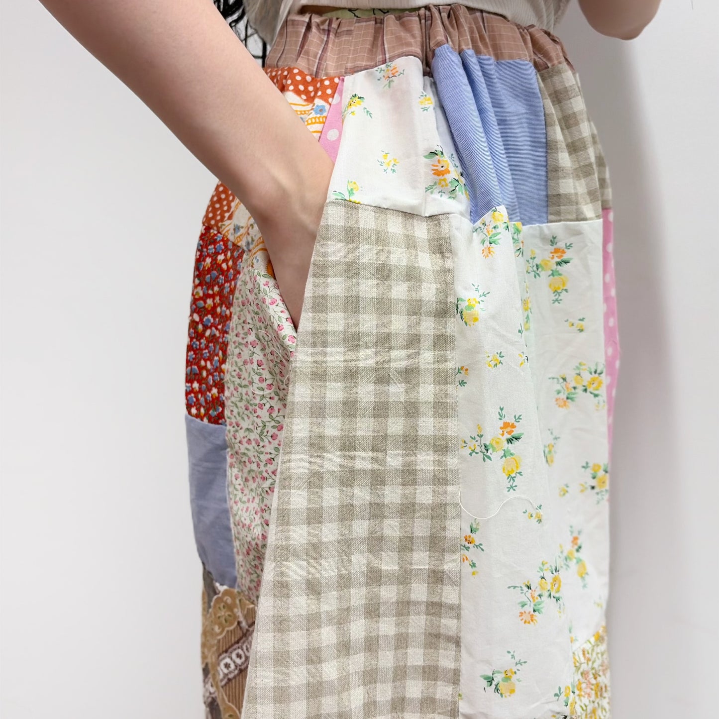 Patchwork skirt / multi A / パッチワークスカート