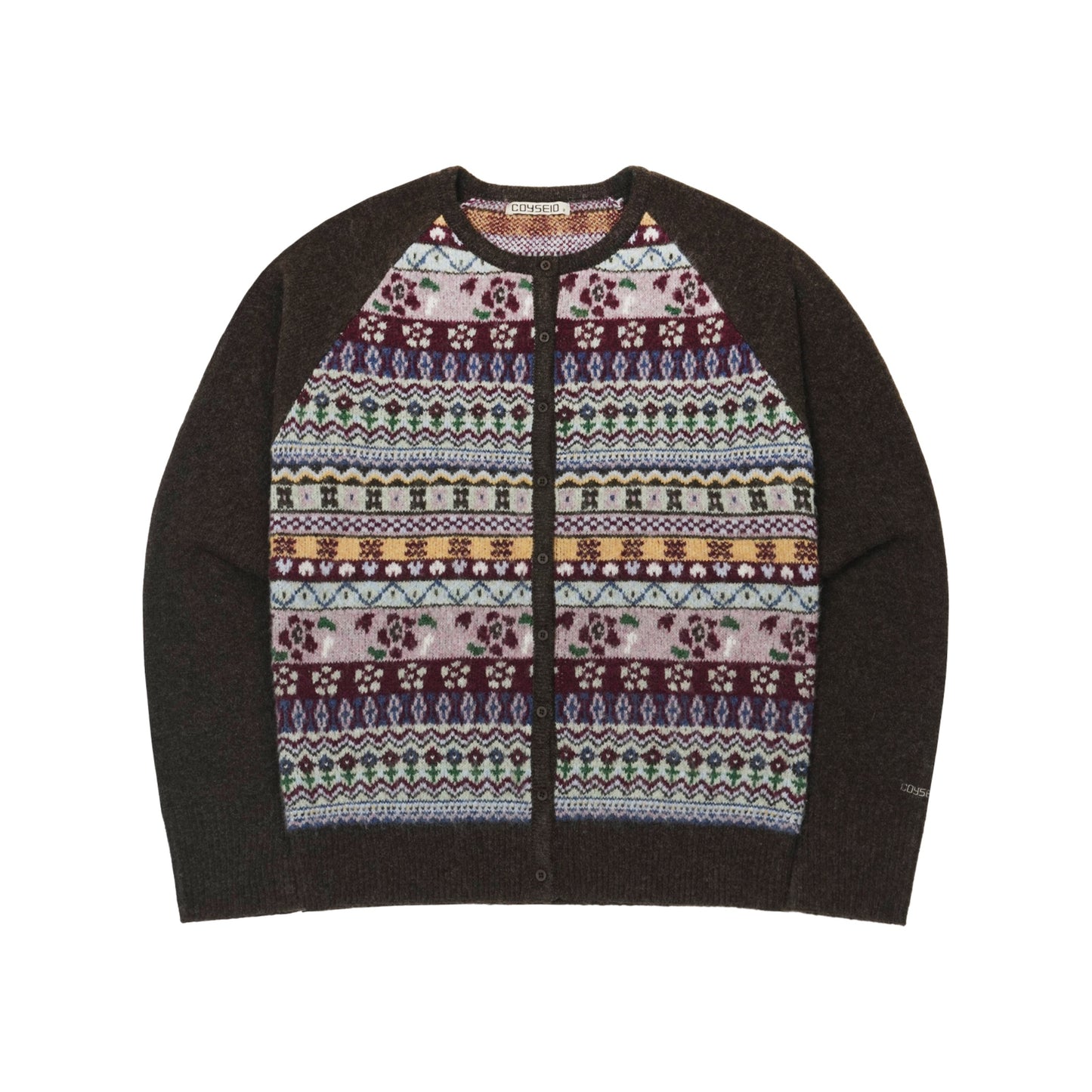 COTTAGE KNIT CARDIGAN / BROWN / ニットカーディガン