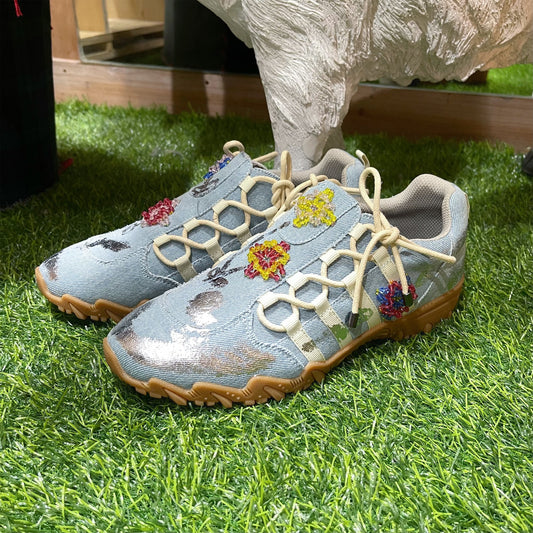 【MUnited Kingdomai x yushokobayashiコラボレーションシューズ】MK Double Bow / Denim / 25cm
