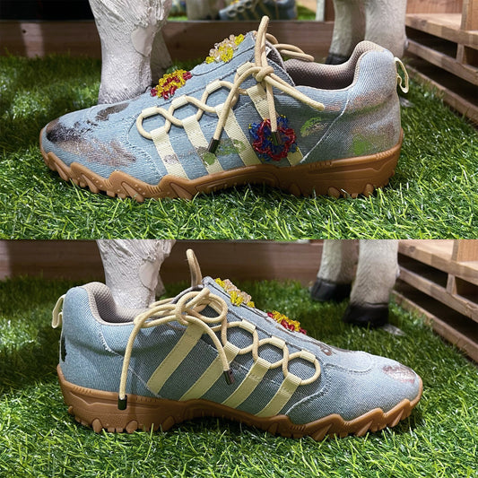 【MUnited Kingdomai x yushokobayashiコラボレーションシューズ】MK Double Bow / Denim / 25cm