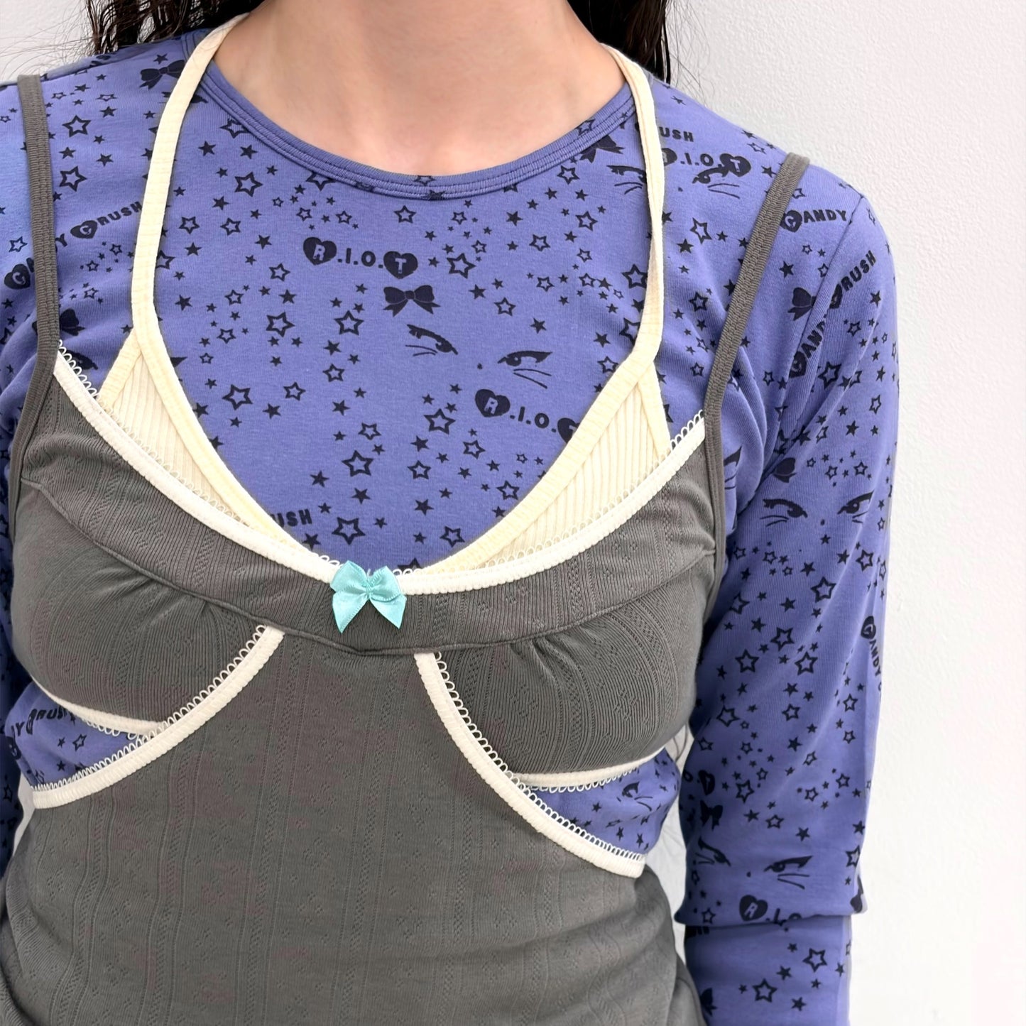 [fa.er.ie] petite chambre camisole / charcoal / カッティングキャミソール