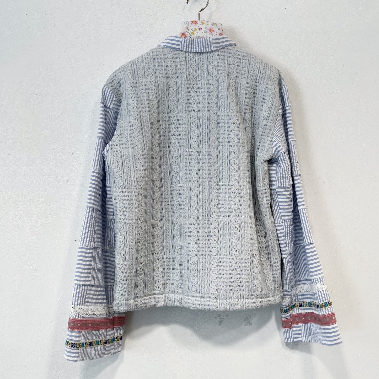 Lace layered jacket / Blue / レースレイヤードジャケット