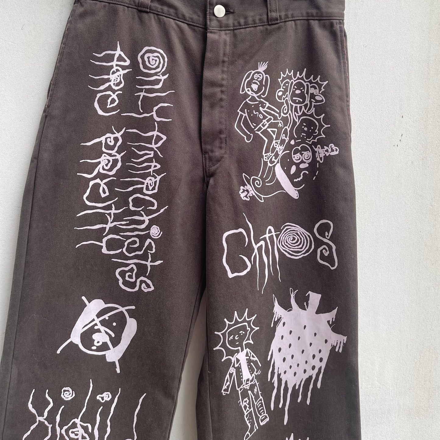 ANARCHY WORK PANTS / BROWN / グラフィックワークパンツ【Brett Westfallコラボレーション】