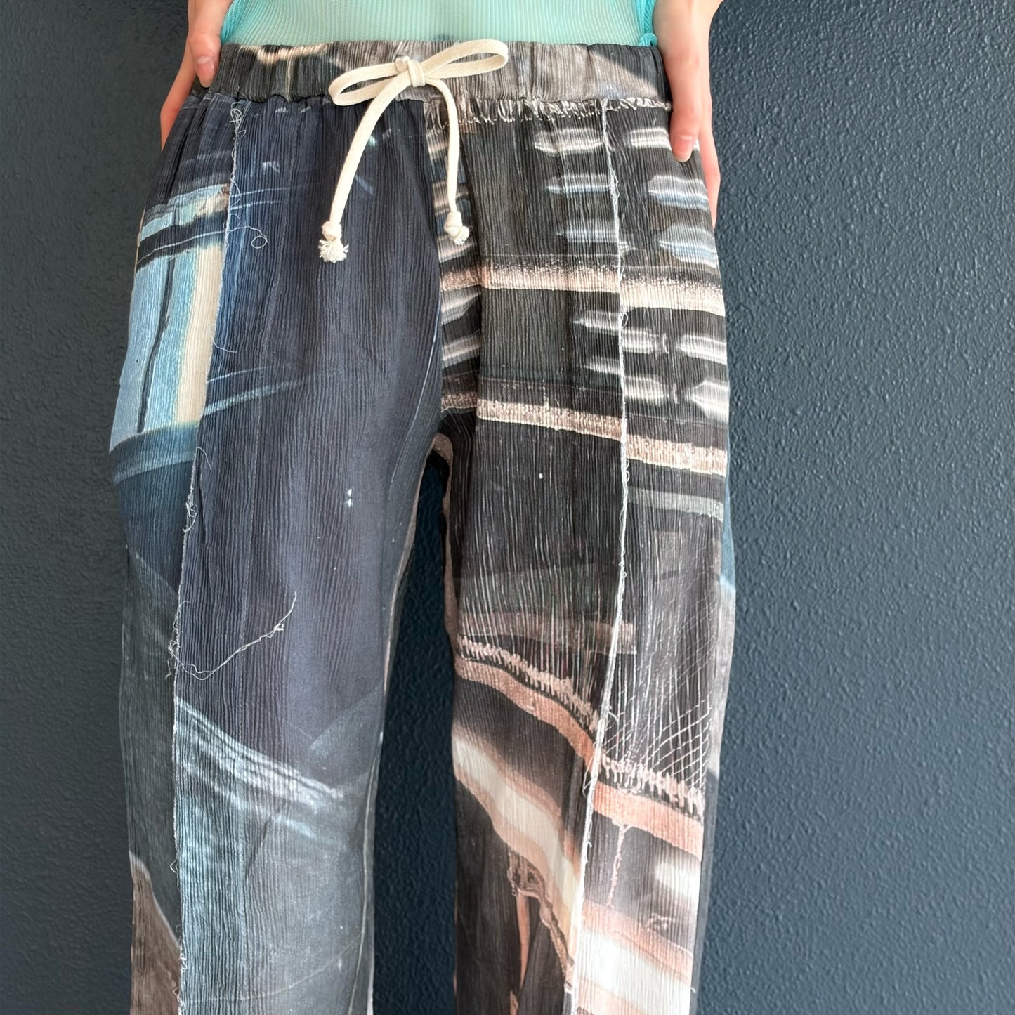 GRAPHIC YORYU PANTS / MONO COIL / グラフィック楊柳パンツ