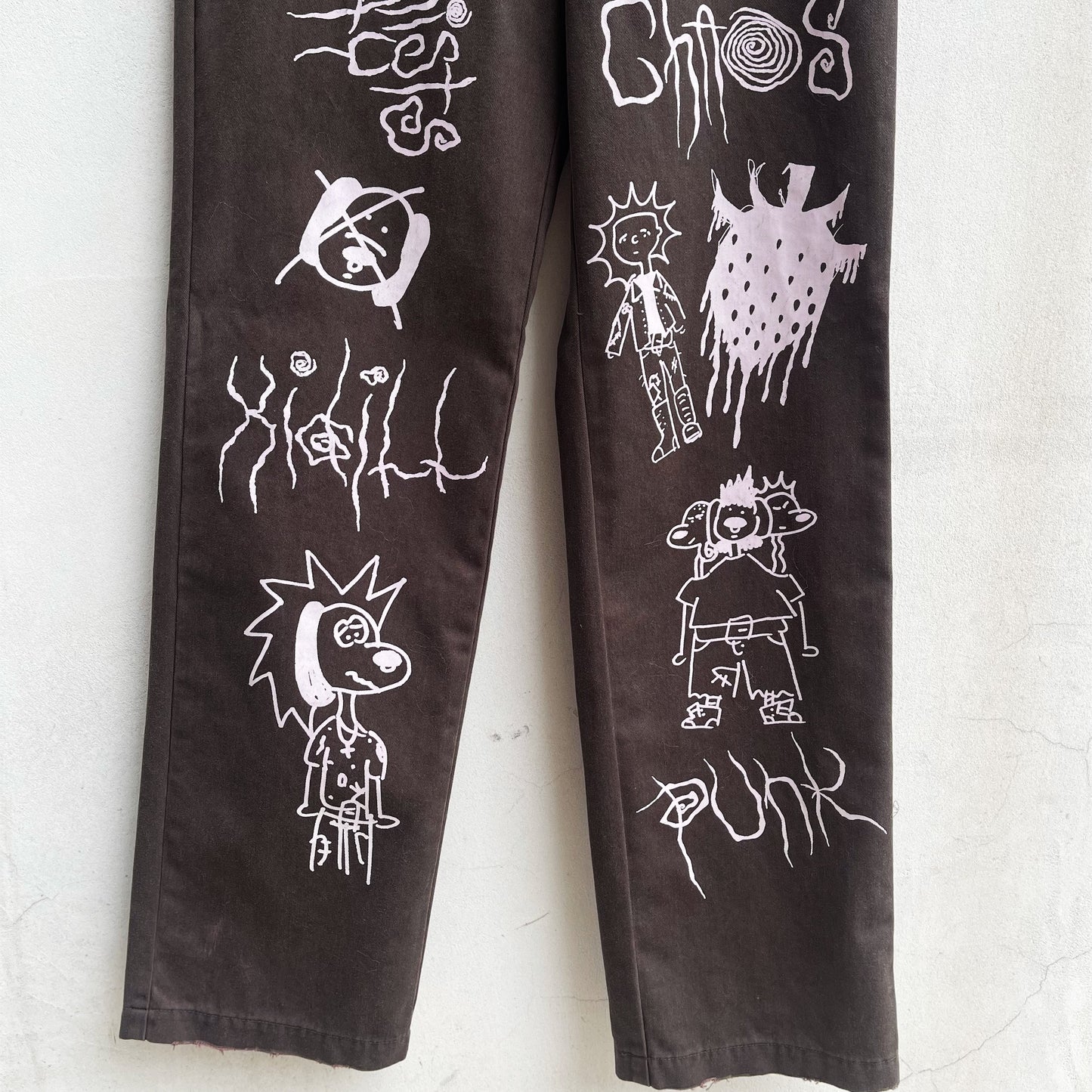 ANARCHY WORK PANTS / BROWN / グラフィックワークパンツ【Brett Westfallコラボレーション】