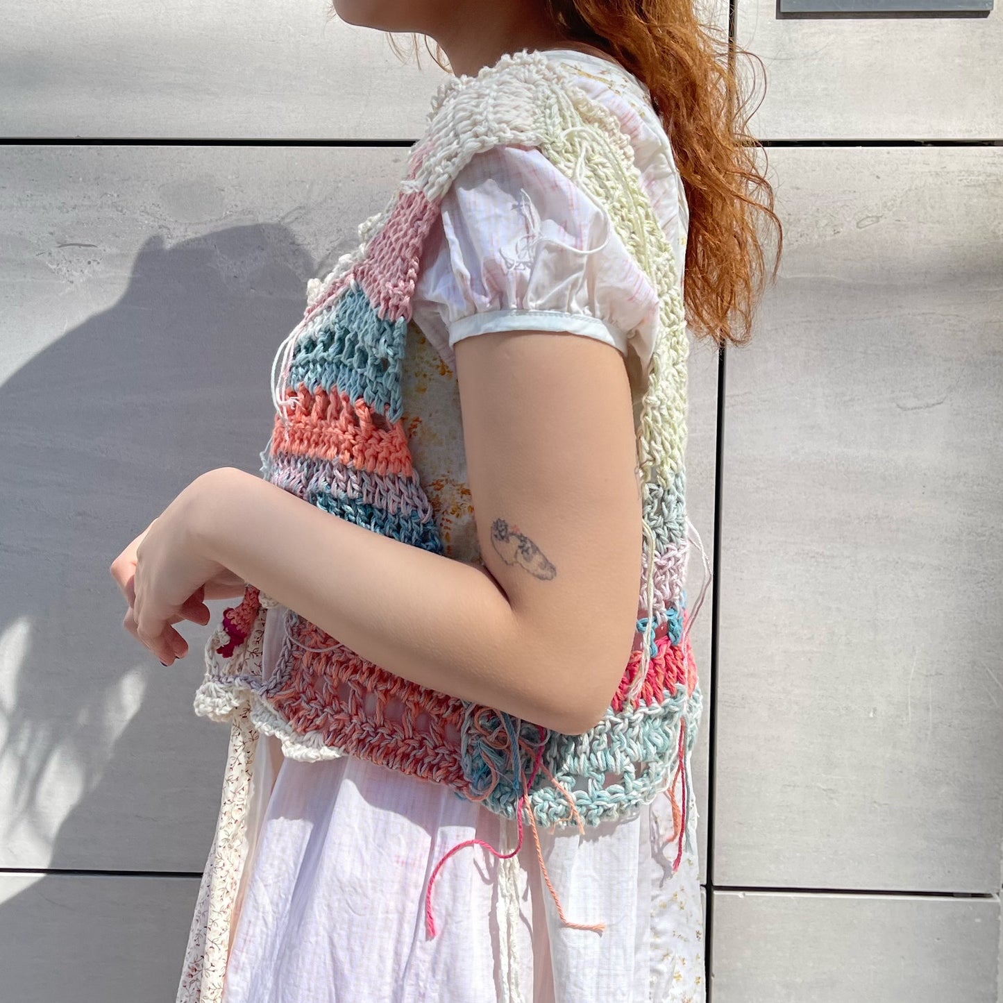 Doll crochet vest / Mix / ドールクロシェベスト
