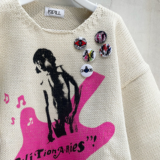 SEDITIONARIES PULLOVER KNIT / WHITE / プルオーバーニット【A STORE ROBOTコラボレーション】