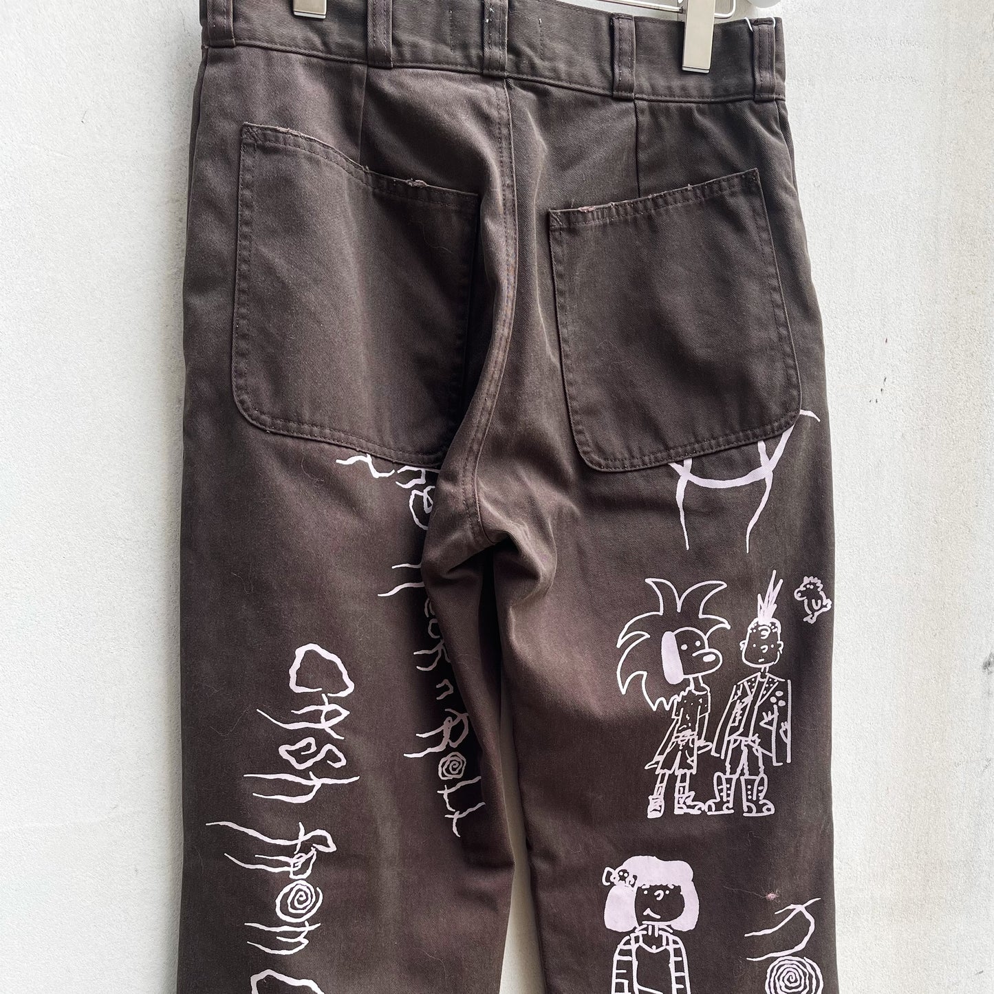 ANARCHY WORK PANTS / BROWN / グラフィックワークパンツ【Brett Westfallコラボレーション】