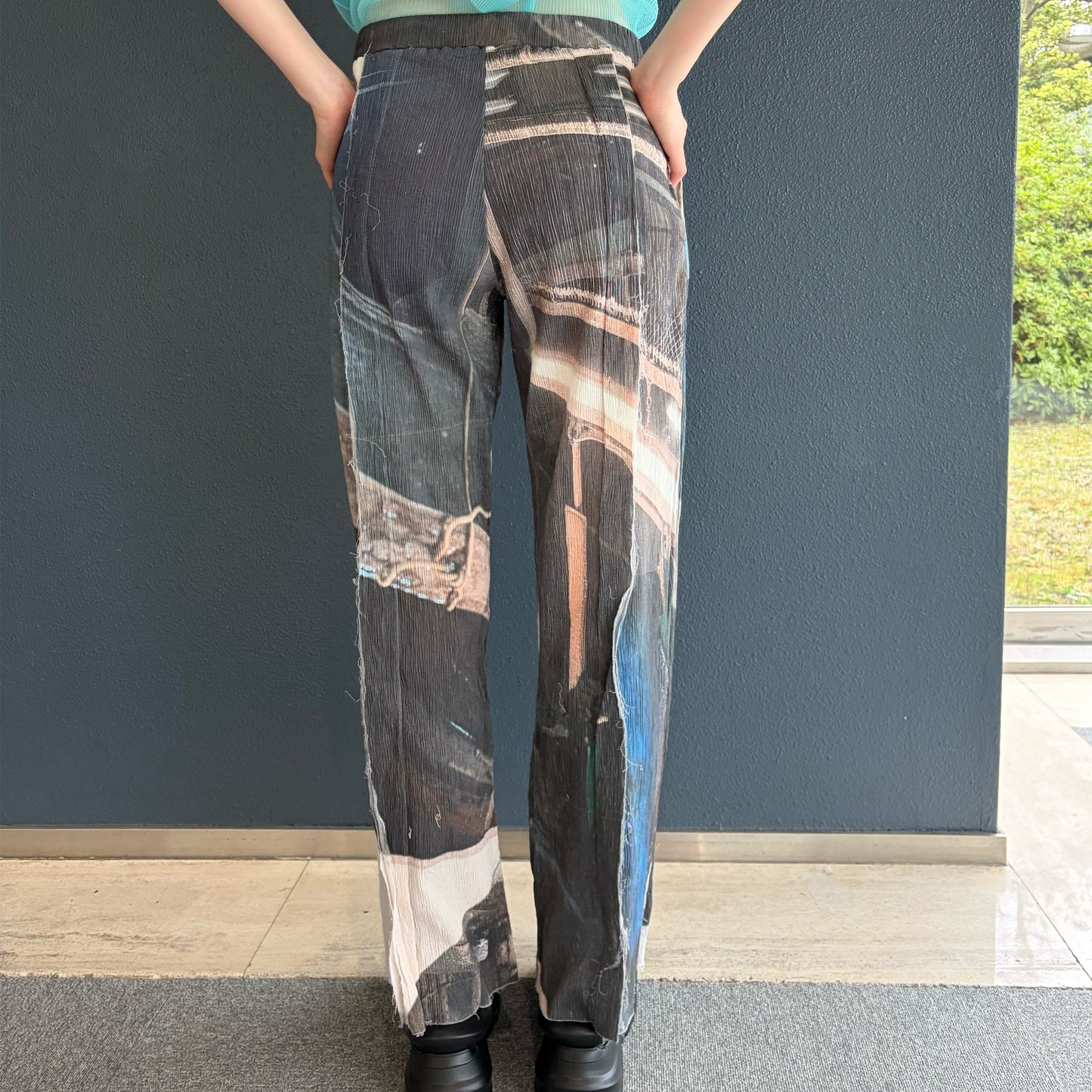 GRAPHIC YORYU PANTS / MONO COIL / グラフィック楊柳パンツ