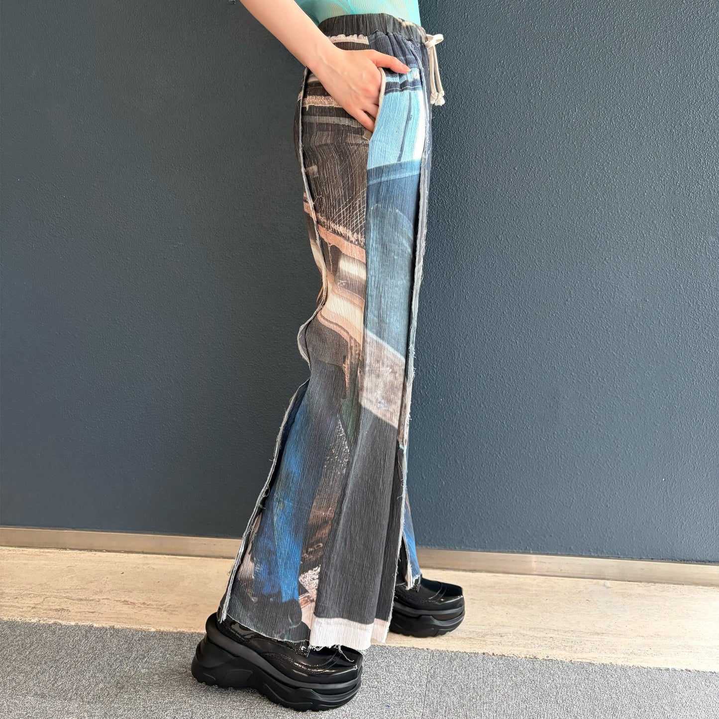 GRAPHIC YORYU PANTS / MONO COIL / グラフィック楊柳パンツ