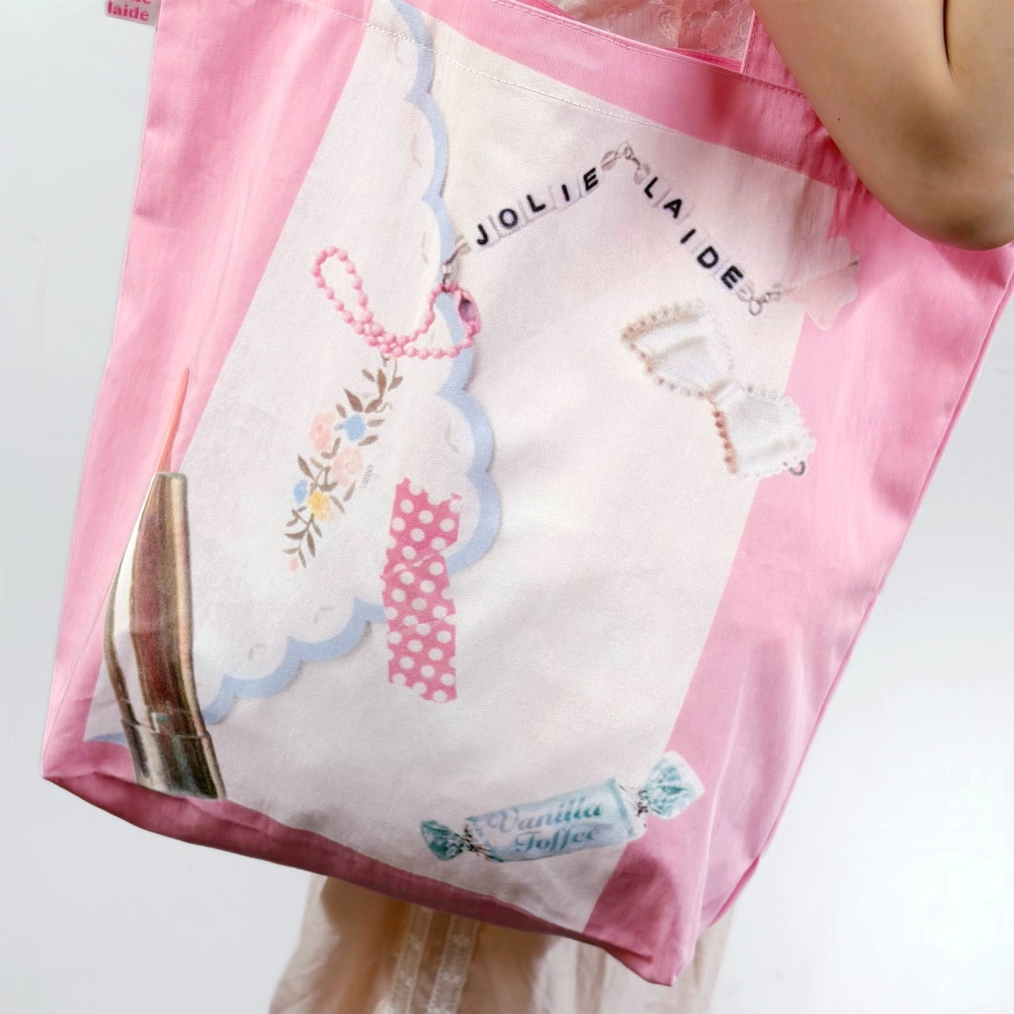 Dolly Vanity Tote Bag / Pink / プリントトートバッグ