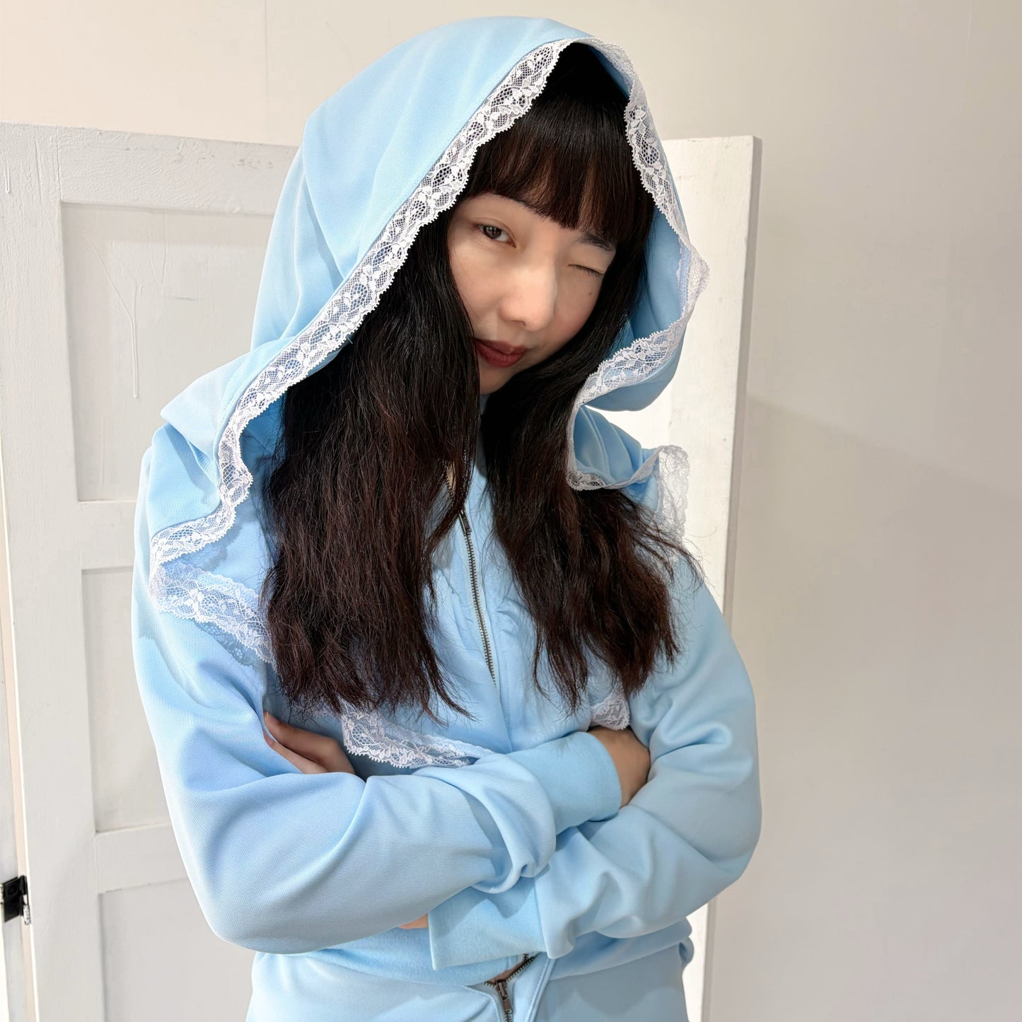SPORT GIRL TOP / BLUE / ジャージトップ