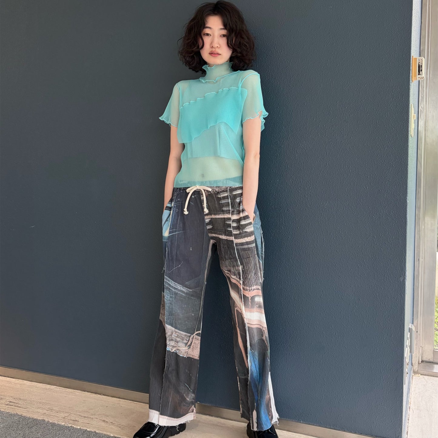 GRAPHIC YORYU PANTS / MONO COIL / グラフィック楊柳パンツ