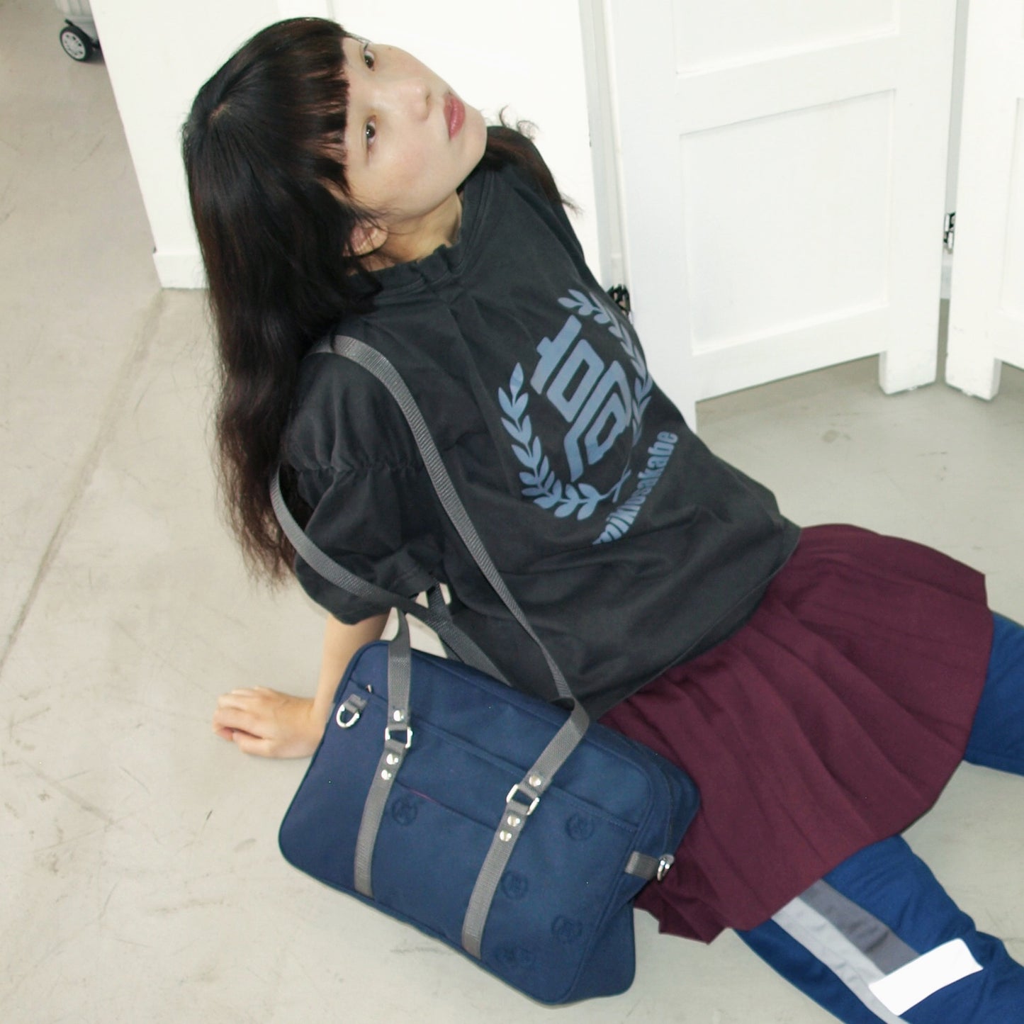 ABANDONED SCHOOL BAG / NYLON NAVY / ショルダースクールバッグ